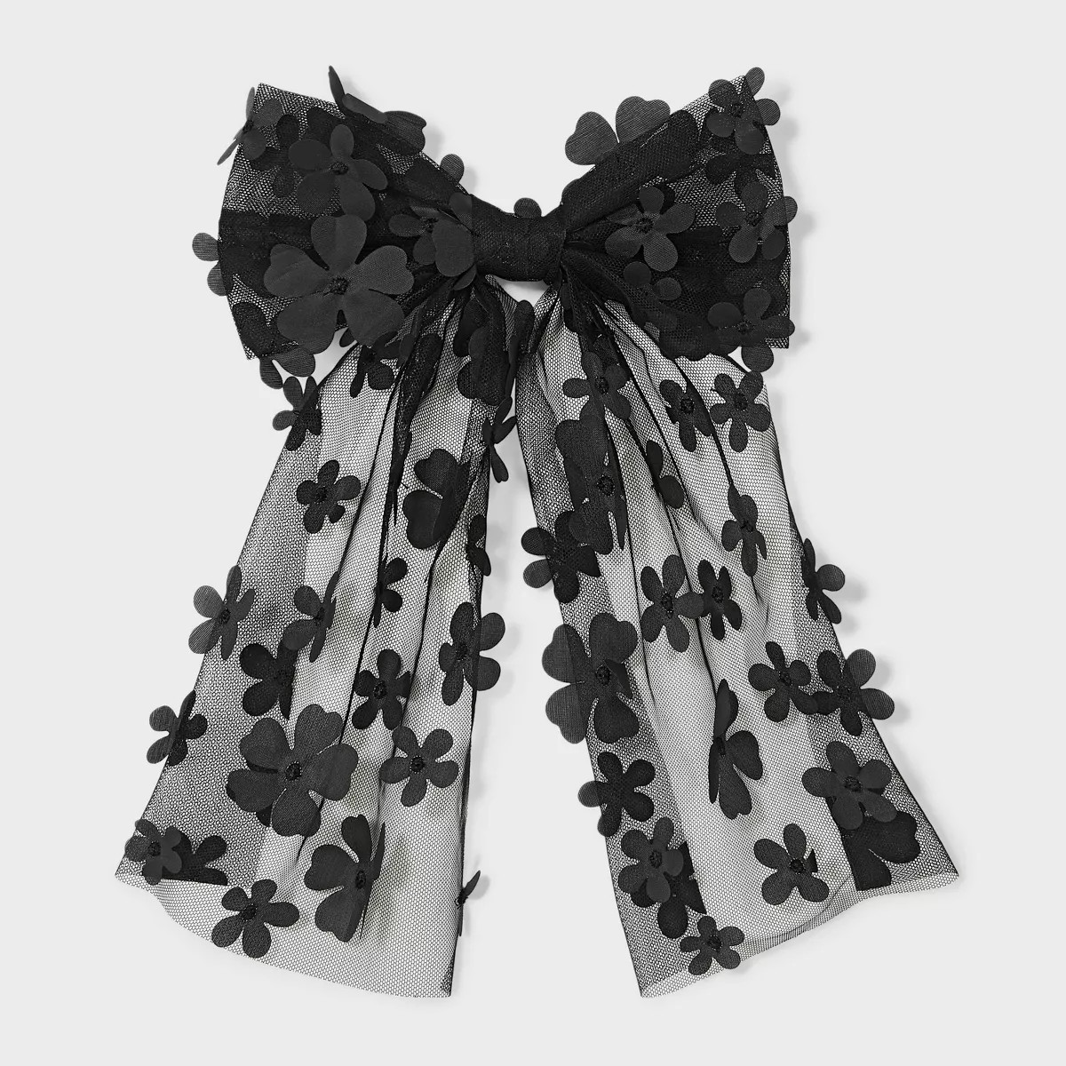 3D Flower Bow Hair Barrette - Wild Fable™ Black | Target