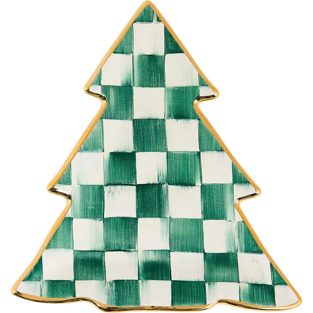 MACKENZIE CHILDS Spruce Check Tree Dish in Green at Nordstrom | Nordstrom