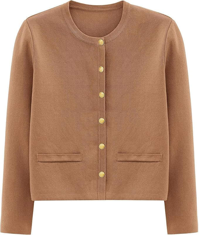 PRETTYGARDEN Women's 2024 Winter Cardigan Sweaters Button Down Open Front Long Sleeve Knit Cardig... | Amazon (US)