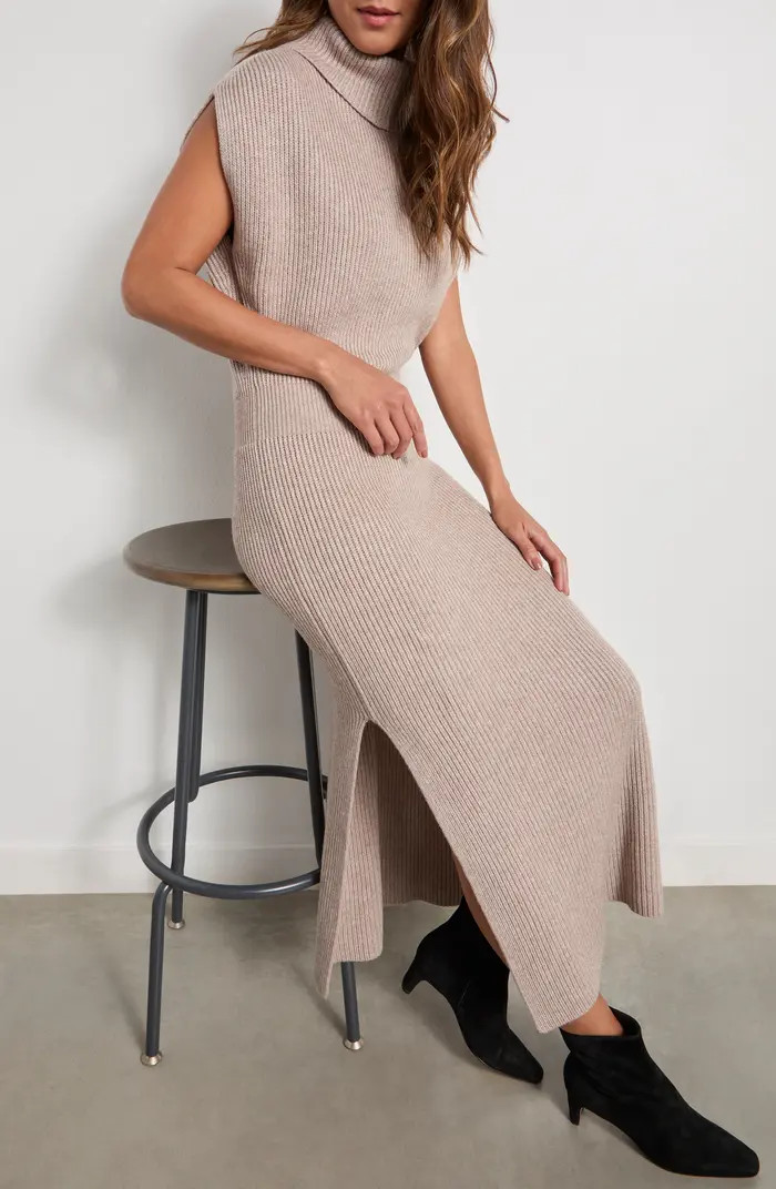 Splendid Madeline Rib Turtleneck Maxi Sweater Dress | Nordstrom | Nordstrom