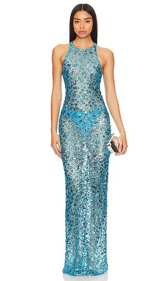 Syd Maxi Dress in Aqua Blue | Revolve Clothing (Global)