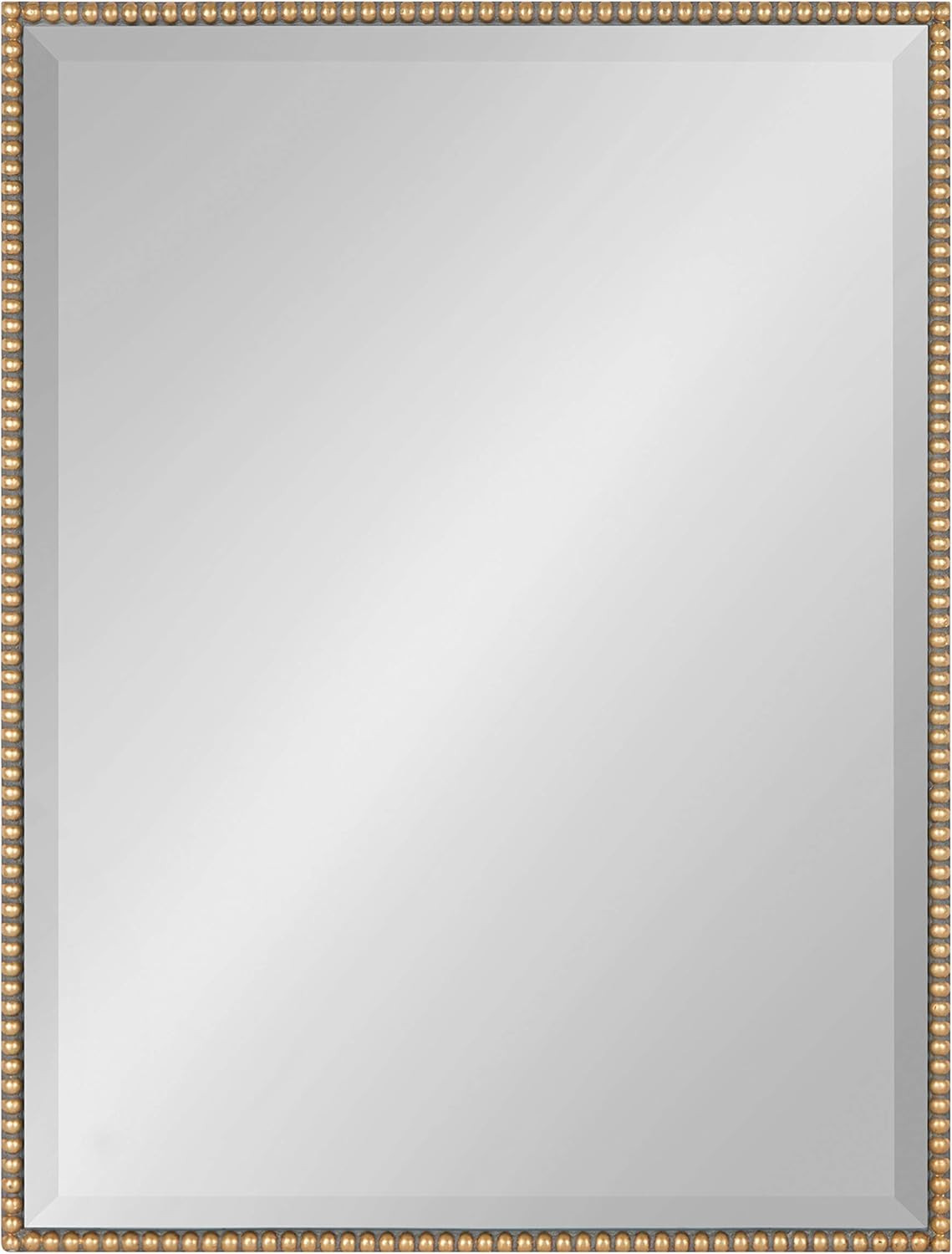 Kate and Laurel Gwendolyn Modern Glam Beaded Framed Rectangle Wall Mirror, 18" x 24", Gold, Chic ... | Amazon (US)