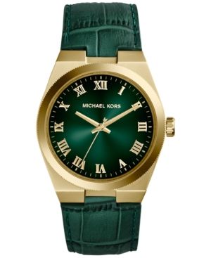 Michael Kors Women's Channing Green Croc-Embossed Leather Strap Watch 38mm MK2356 | Macys (US)