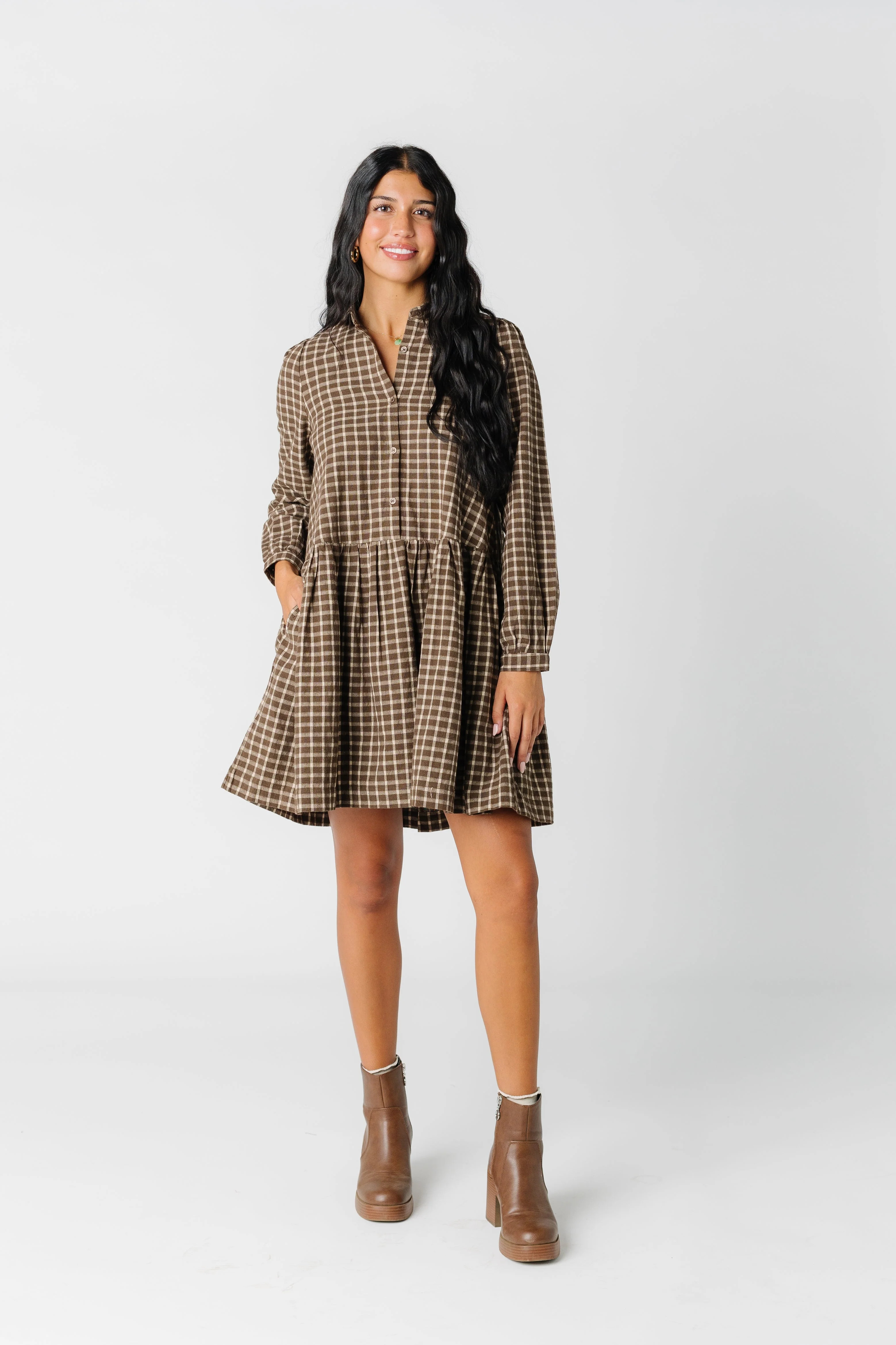 Plaid Collared Dress | Called To Surf