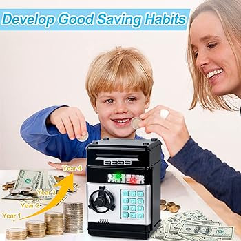 Refasy Piggy Bank Cash Coin Can ATM Bank Electronic Coin Money Bank for Kids Age 3-12, Money Savi... | Amazon (US)