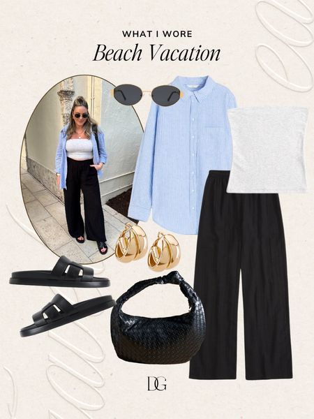What I wore: Beach vacation〰️  Vacation outfits, resort wear, resort wear 2024, resortwear, vacation accessories, resort wear accessories,  beach jewelry, trendy sunglasses, designer sunglasses, beach sandals, vacation sandals, vacation shoes, casual dinner outfit

#LTKtravel #LTKstyletip