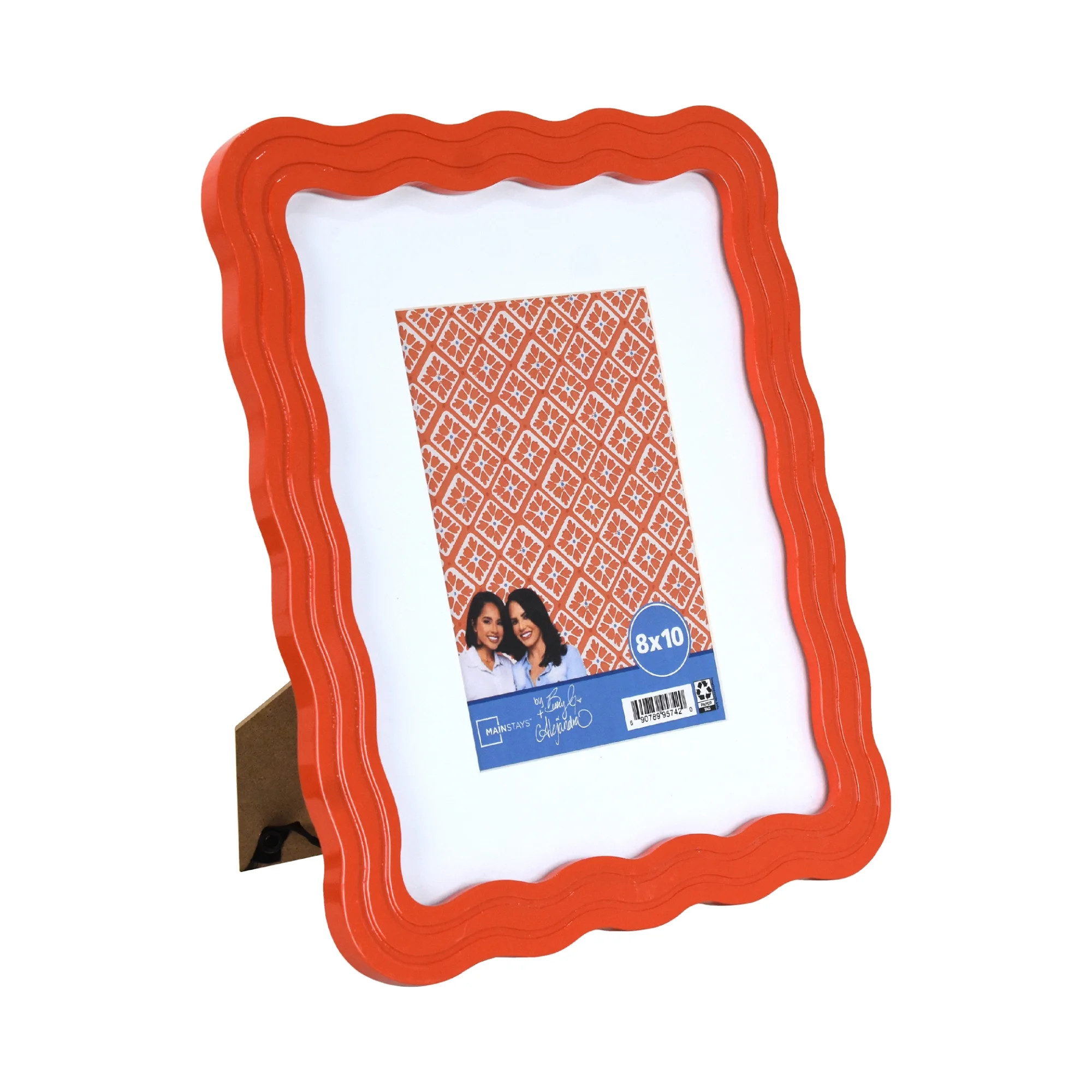 Mainstays by Becky G. & Alejandra 5" x 7" or 8" x 10" Wavy Photo Frame, Mandarin Orange | Walmart (US)