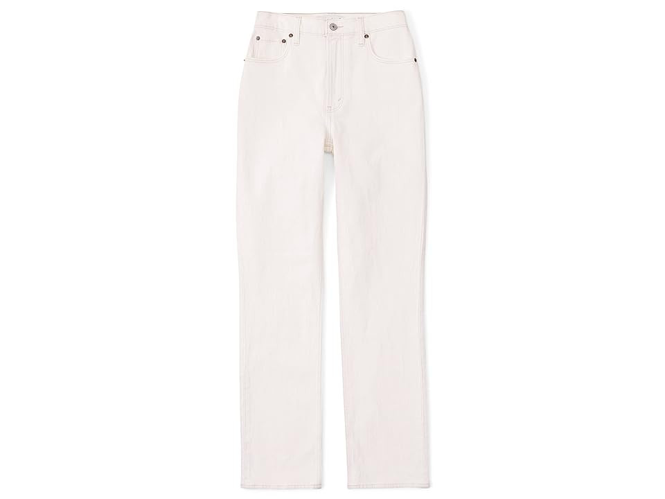 Abercrombie & Fitch Curve Love 90s Straight Jean (Ecru) Women's Jeans | Zappos
