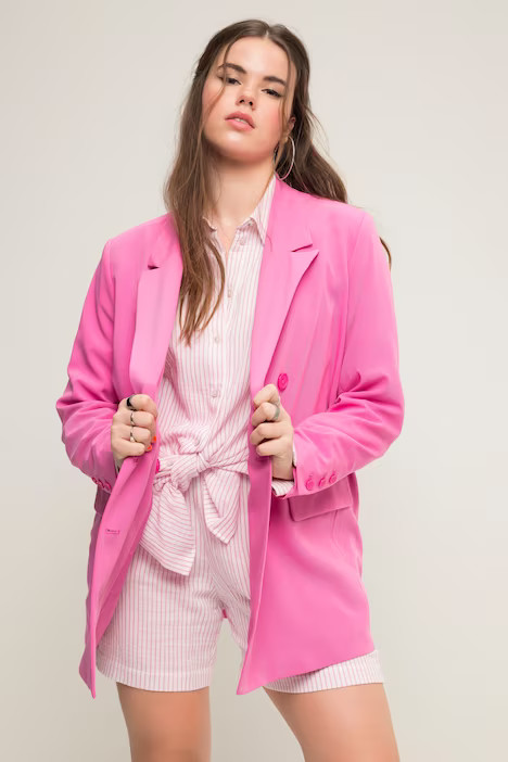Oversized Double Breasted Blazer | Ulla Popken - US