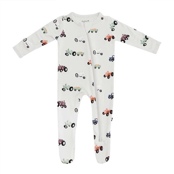 Kyte Baby Zippered Footie Pajamas Baby 12/18 mo. Tractor | Scheels