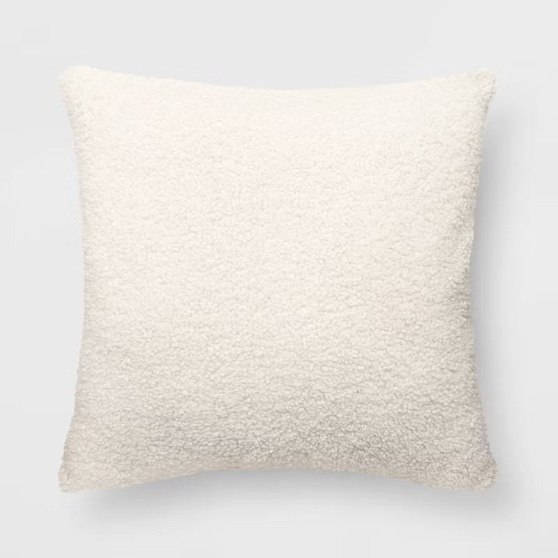 Oversized Teddy Boucle Square Throw Pillow - Threshold™ | Target