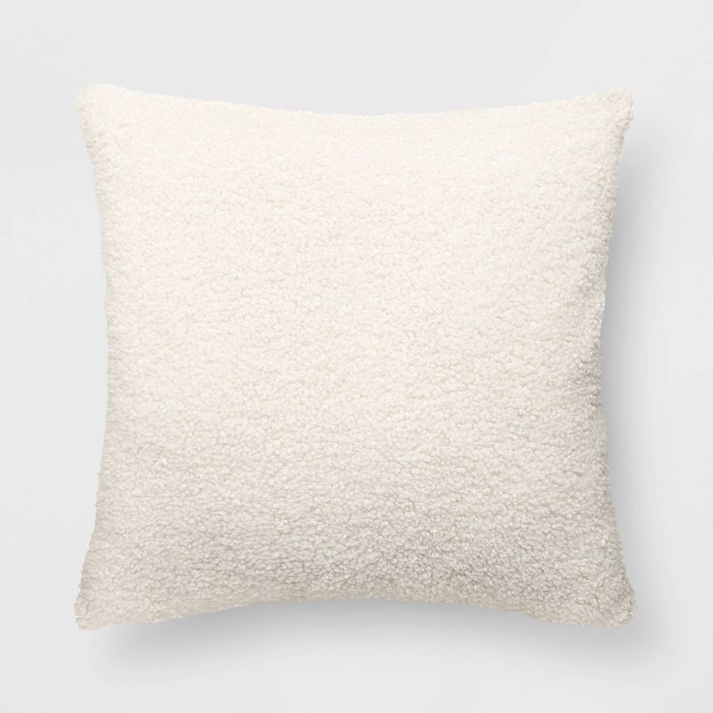 Oversized Teddy Boucle Square Throw Pillow - Threshold™ | Target