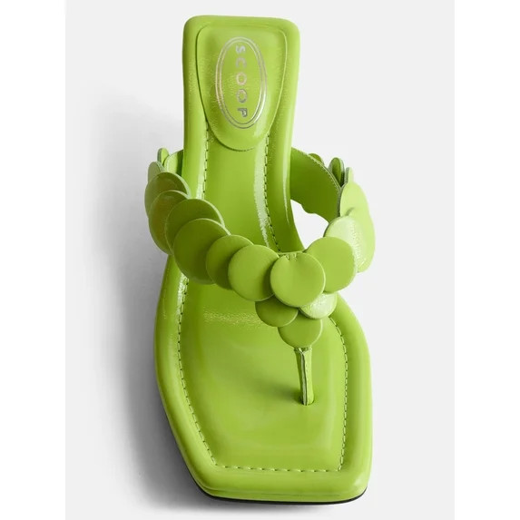 Scoop Women's Paillette Thong Kitten Heel Sandals | Walmart (US)