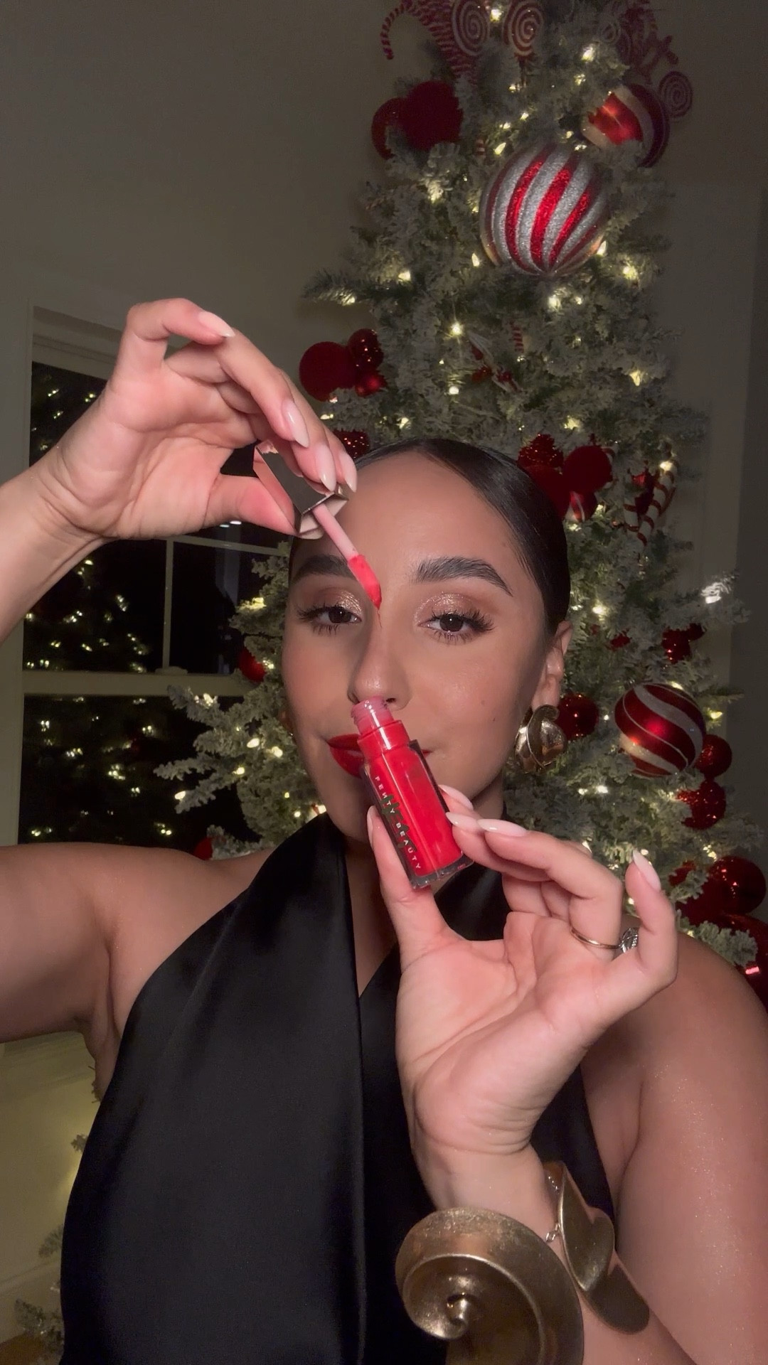 Date night holiday makeup 🍒 officially the season for a BOLD red lip 

#LTKBeauty #LTKHoliday #LTKFindsUnder50