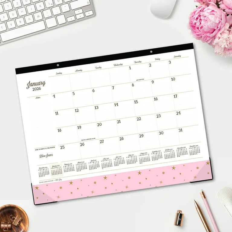 Jessie James Decker for Blue Sky Monthly Desk Pad (22" x 17") Bailee Pink 12-M (Jan 2026 - Dec 20... | Walmart (US)