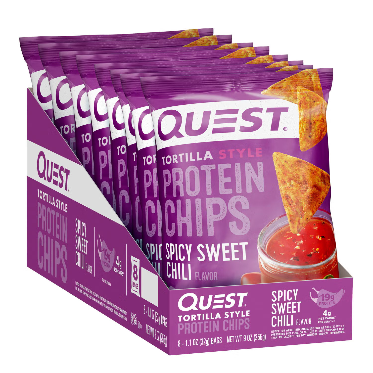 Quest Tortilla Style Protein Chips - Spicy Sweet Chili: 8 Pack | GNC | GNC