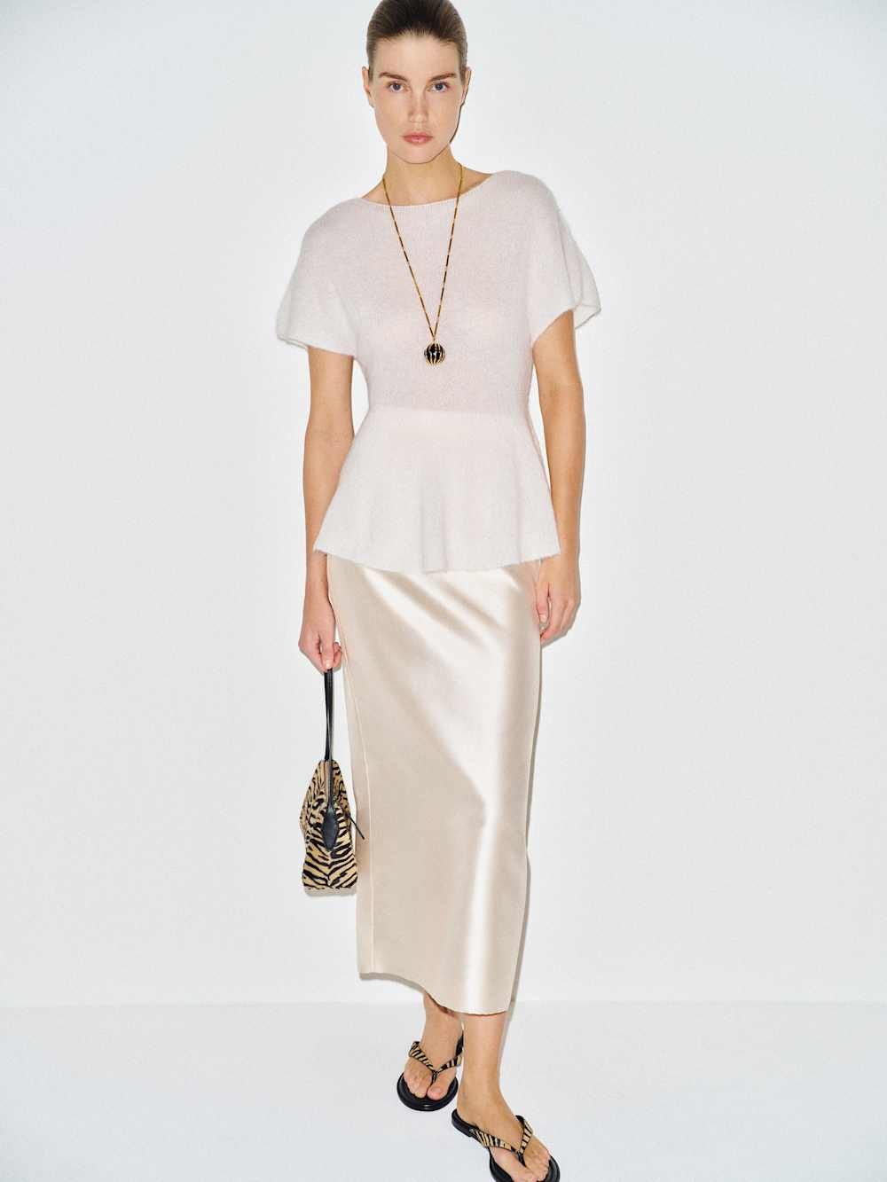Anna Alpaca Peplum Sweater Top | Reformation (Global)