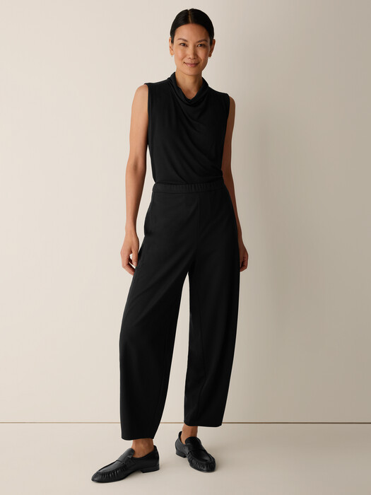 Extra-Fine Ponte Curved Lantern Pant | Eileen Fisher