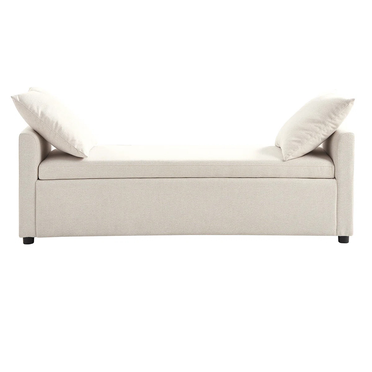 Aristides Modern 59.4" Wide Storage Bench with Two Pillows for Bedroom End of Bed King Size | Wayfair North America