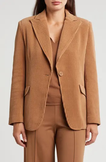 MAX STUDIO One-Button Corduroy Blazer | Nordstromrack | Nordstrom Rack