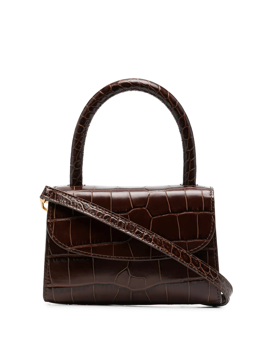 BY FAR Nutella crocodile-embossed Mini Bag - Farfetch | Farfetch Global