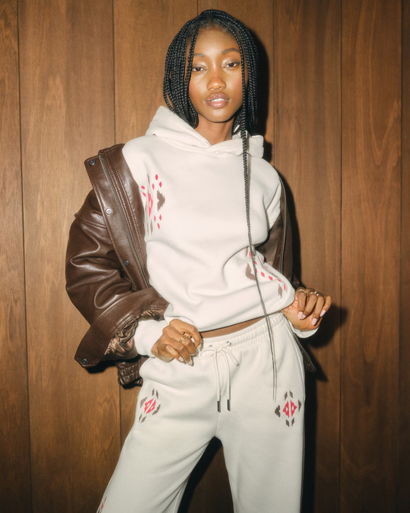 High Rise Sunday Wide Leg Sweatpant | Abercrombie & Fitch (US)