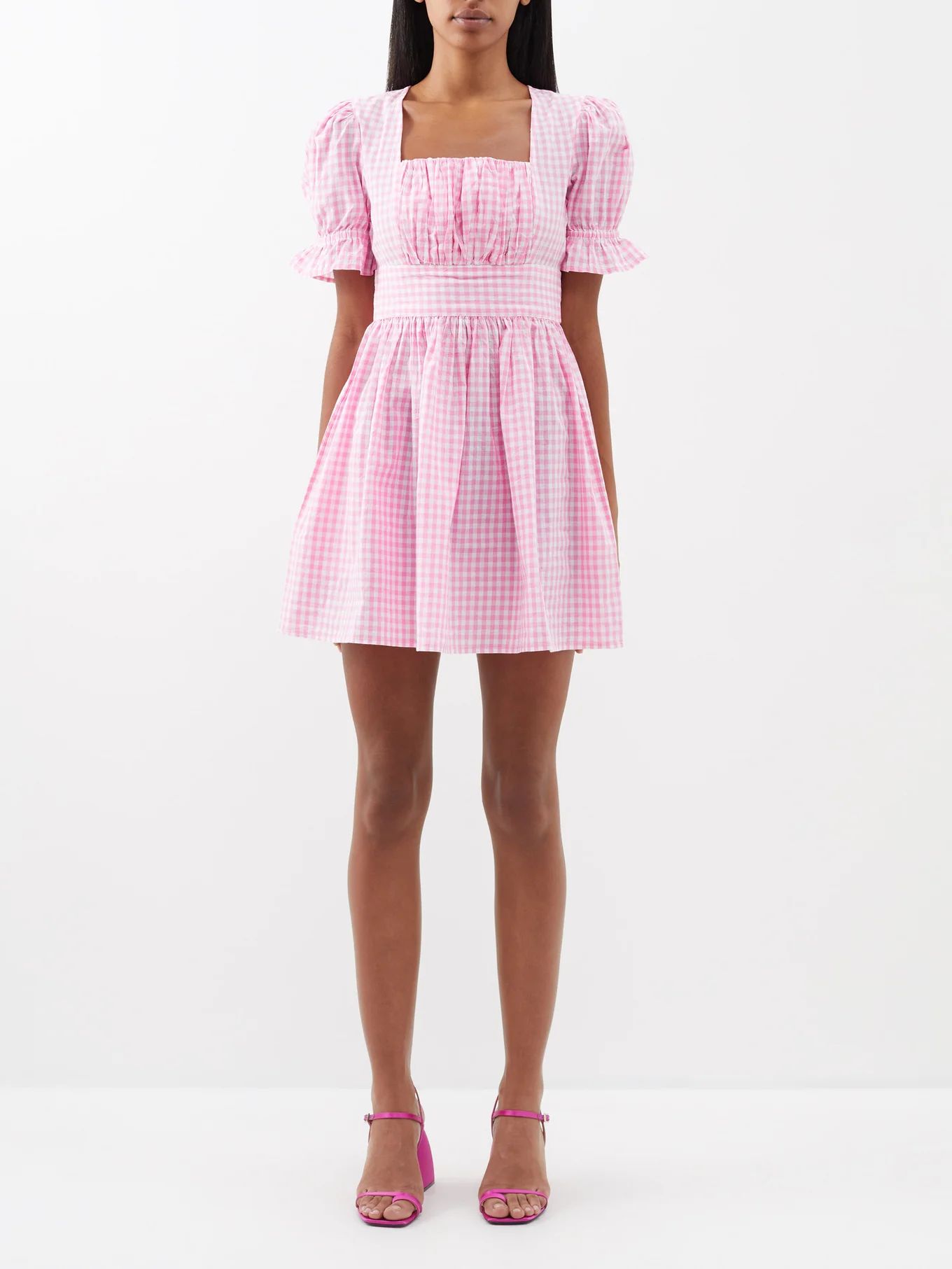 Popham gingham-print cotton mini dress | Matches (UK)