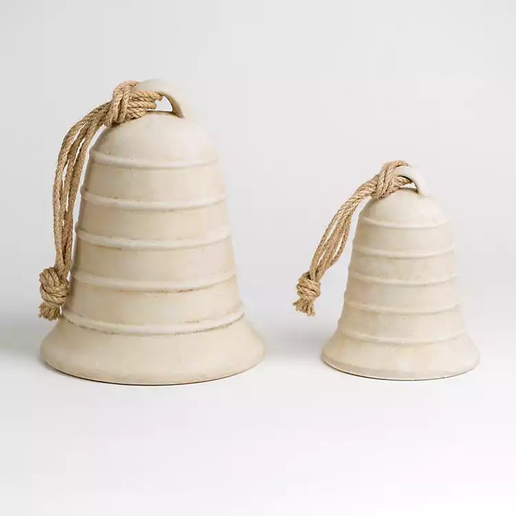 Cream Stoneware Bells, Set of 2 | Kirkland's Home