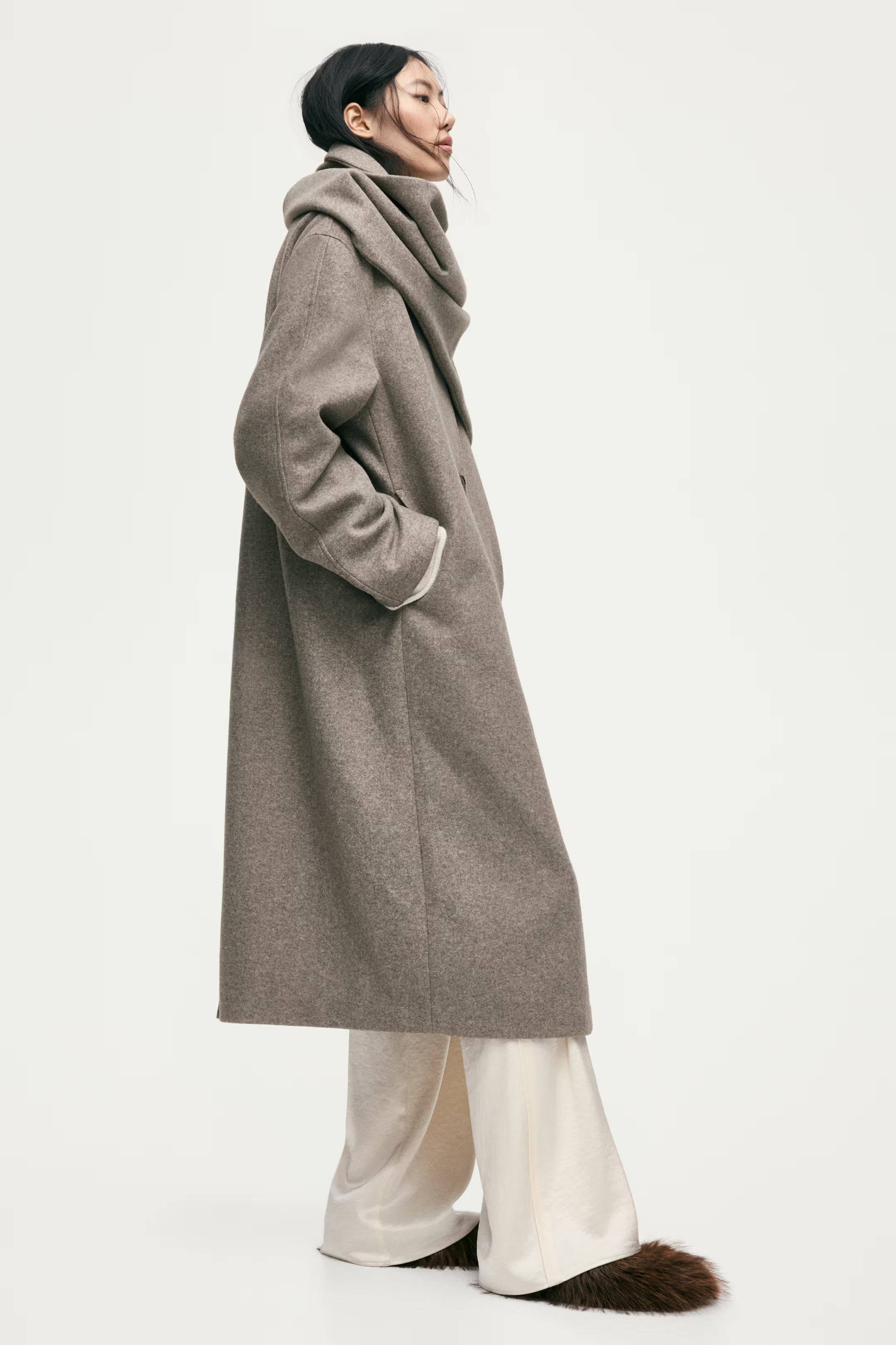 Scarf-Detail Coat | H&M (US + CA)