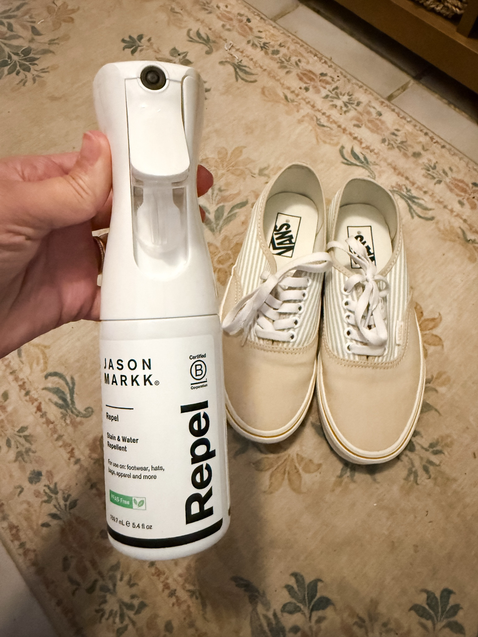 Whenever I buy a new pair of shoes, this is one of the first things I reach for. It helps repel water and stains so my lighter-colored sneakers stay looking fresh much longer. A quick spray before wearing them gives me so much more confidence about everyday messes.

#LTKHome #LTKdayinmylife #LTKmomlife