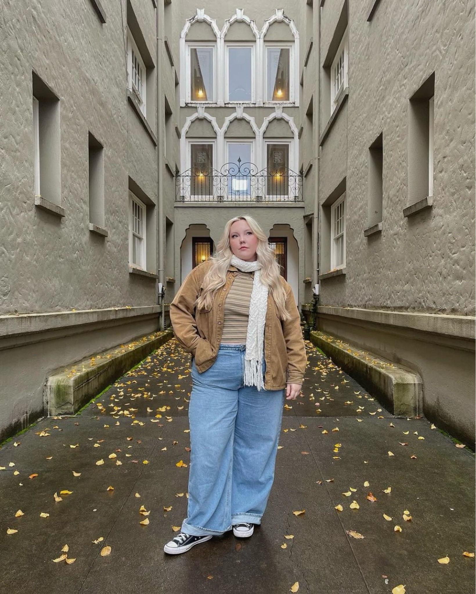 striped top is thrifted old navy and the jacket is vintage gap

#LTKplussize #LTKstyletip #LTKSeasonal