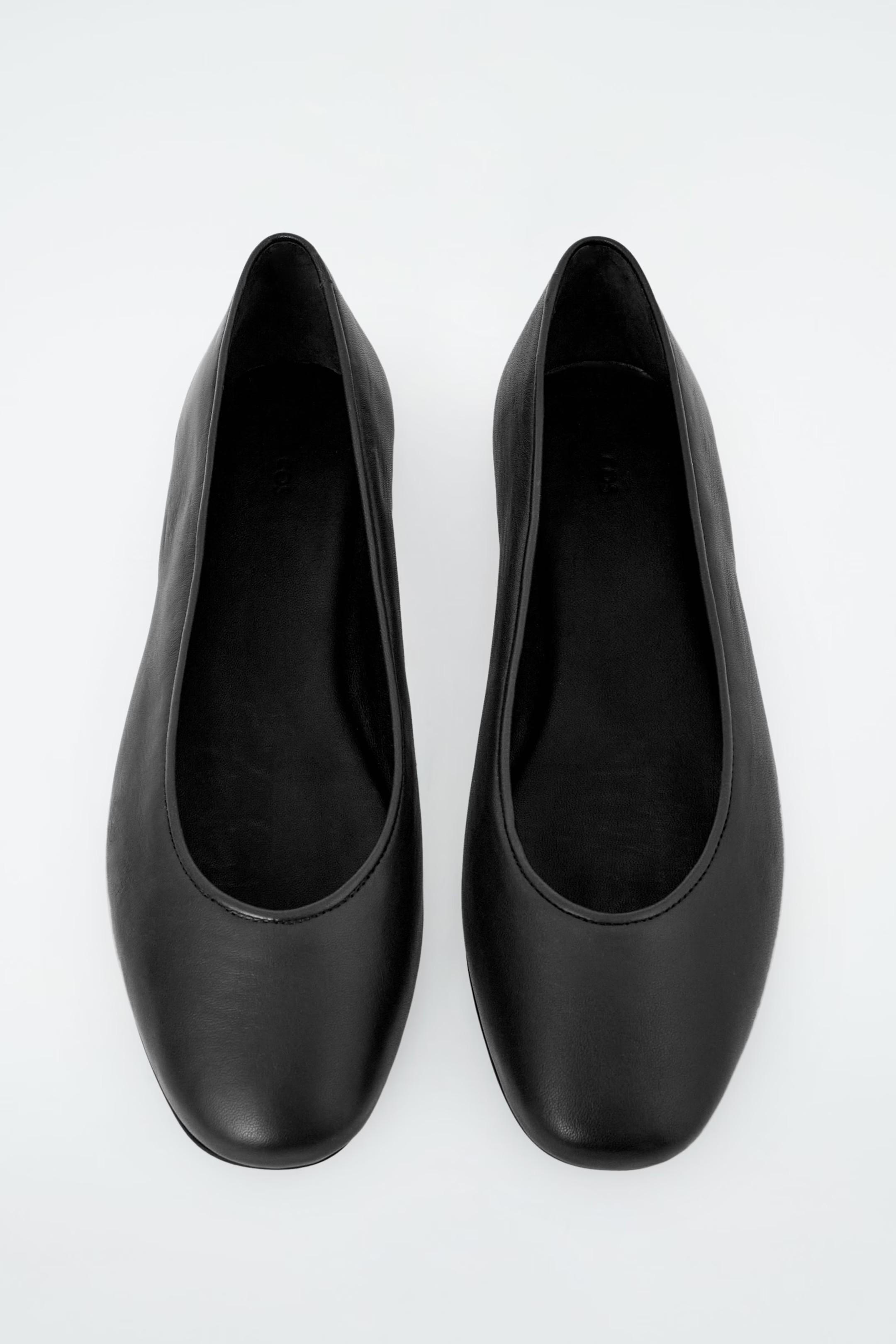LEATHER BALLERINA FLATS - BLACK | COS (EU)