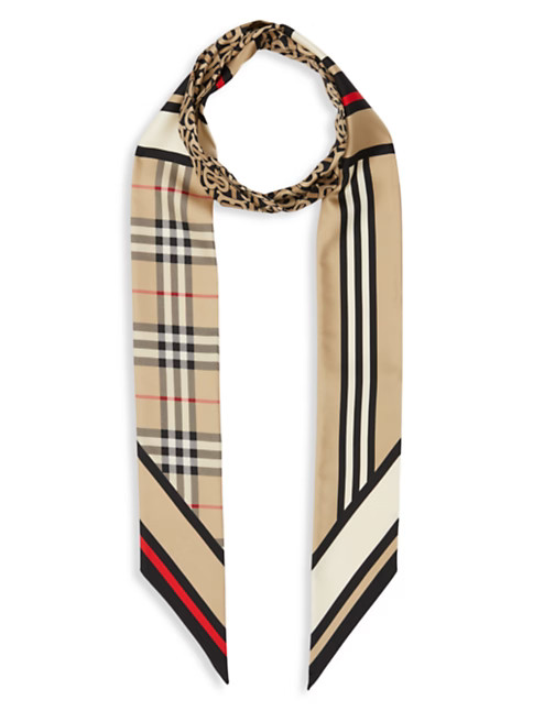 Montage Print Skinny Silk Scarf | Saks Fifth Avenue