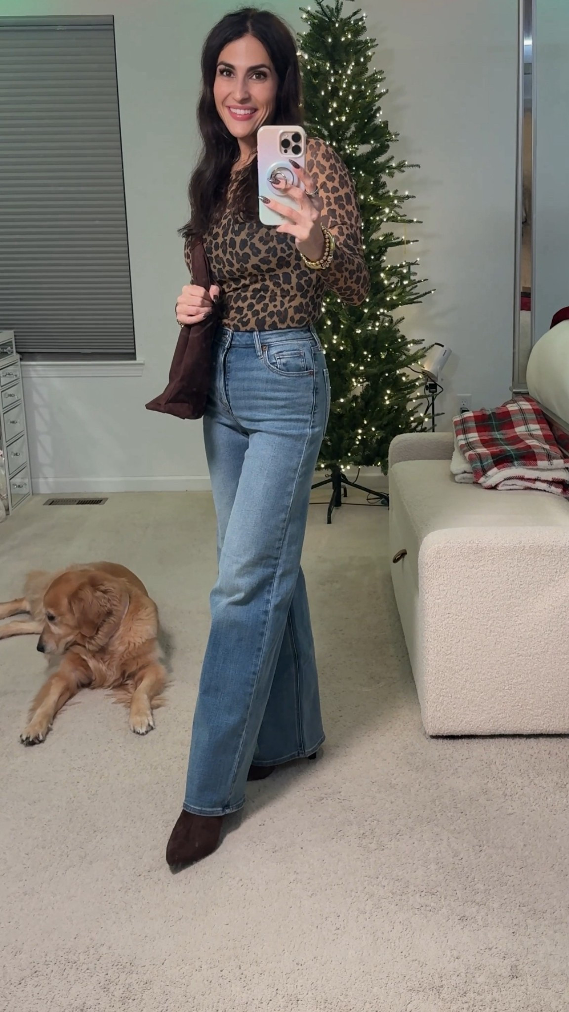 OOTD 🍂✨🐆

Bodysuit: Size Small 
Jeans: Size 2 


#LTKootd #LTKOver40 #LTKPetite