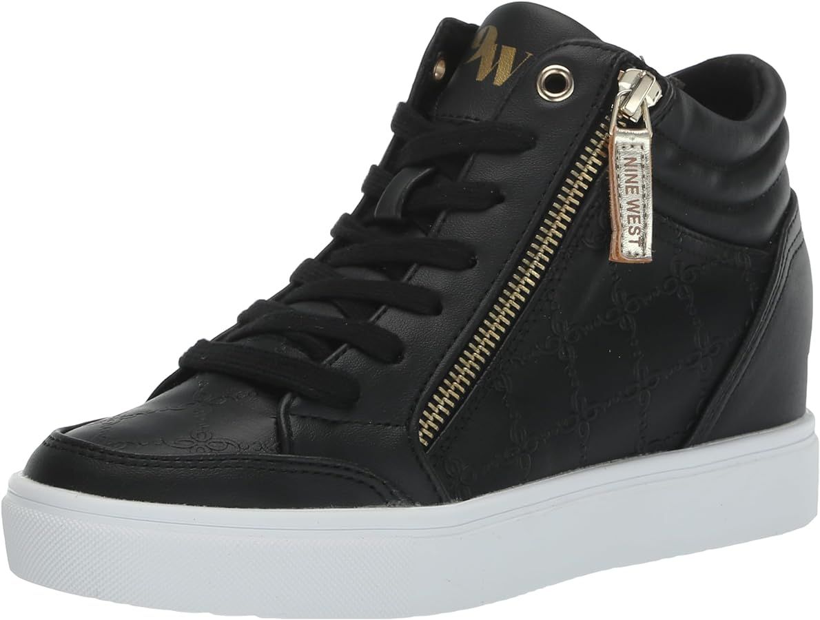 Nine West Womens Tons High Top Hidden Wedge Sneaker | Amazon (US)