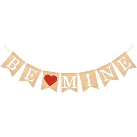 BE Mine Burlap Banner Flag Bunting Garland Valentine's Day Decorative Hanging Ornaments | Walmart (US)