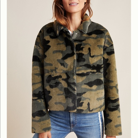 Vincenza Camo Faux Fur Jacket | Poshmark