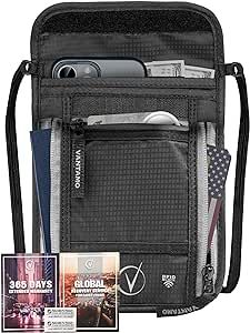 Neck Wallet Travel Pouch and Passport Holder, RFID Protected, Fits Passport with cover, Includes ... | Amazon (US)