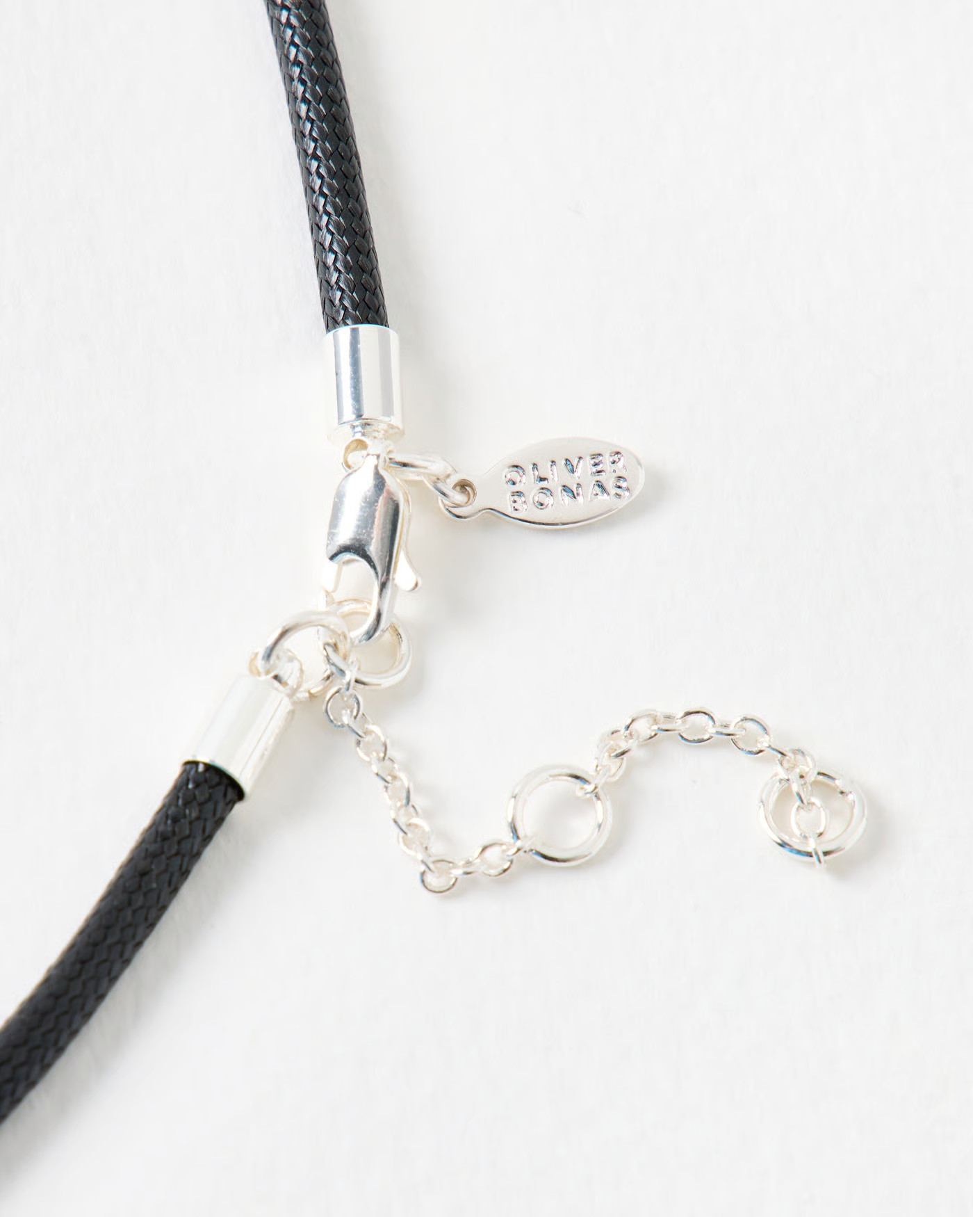 Flo Large Silver Tone Teardrop Cord Necklace | Oliver Bonas IE | Oliver Bonas (Global)