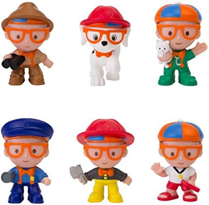 Blippi Mini Heroes Squishables Mystery 6 Pack - 2” Character Toy Figure: Police Officer, Lifegu... | Amazon (US)