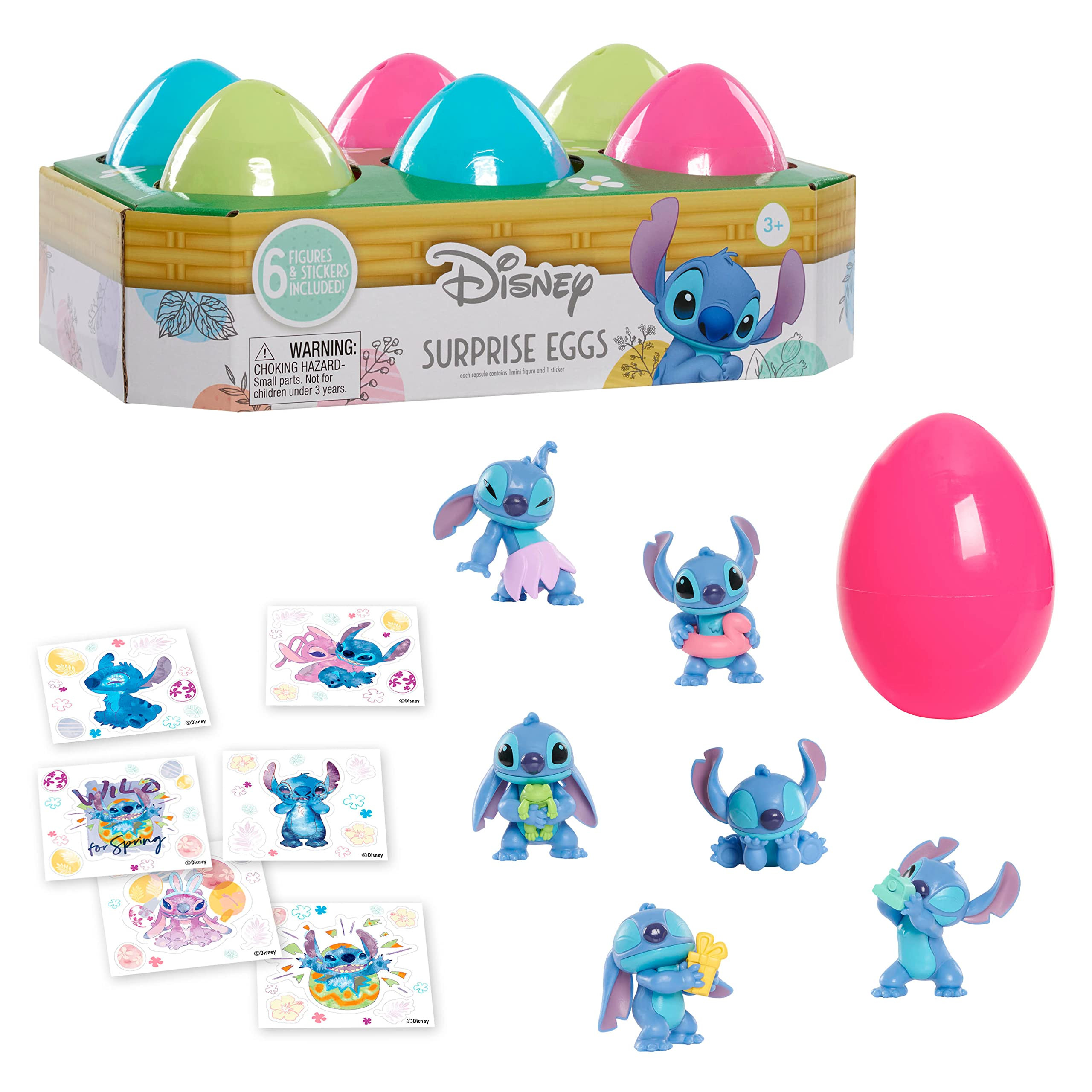 Disney Stitch Surprise Eggs Easter Basket, Officially Licensed Kids Toys for Ages 3 Up by Just Pl... | Amazon (US)