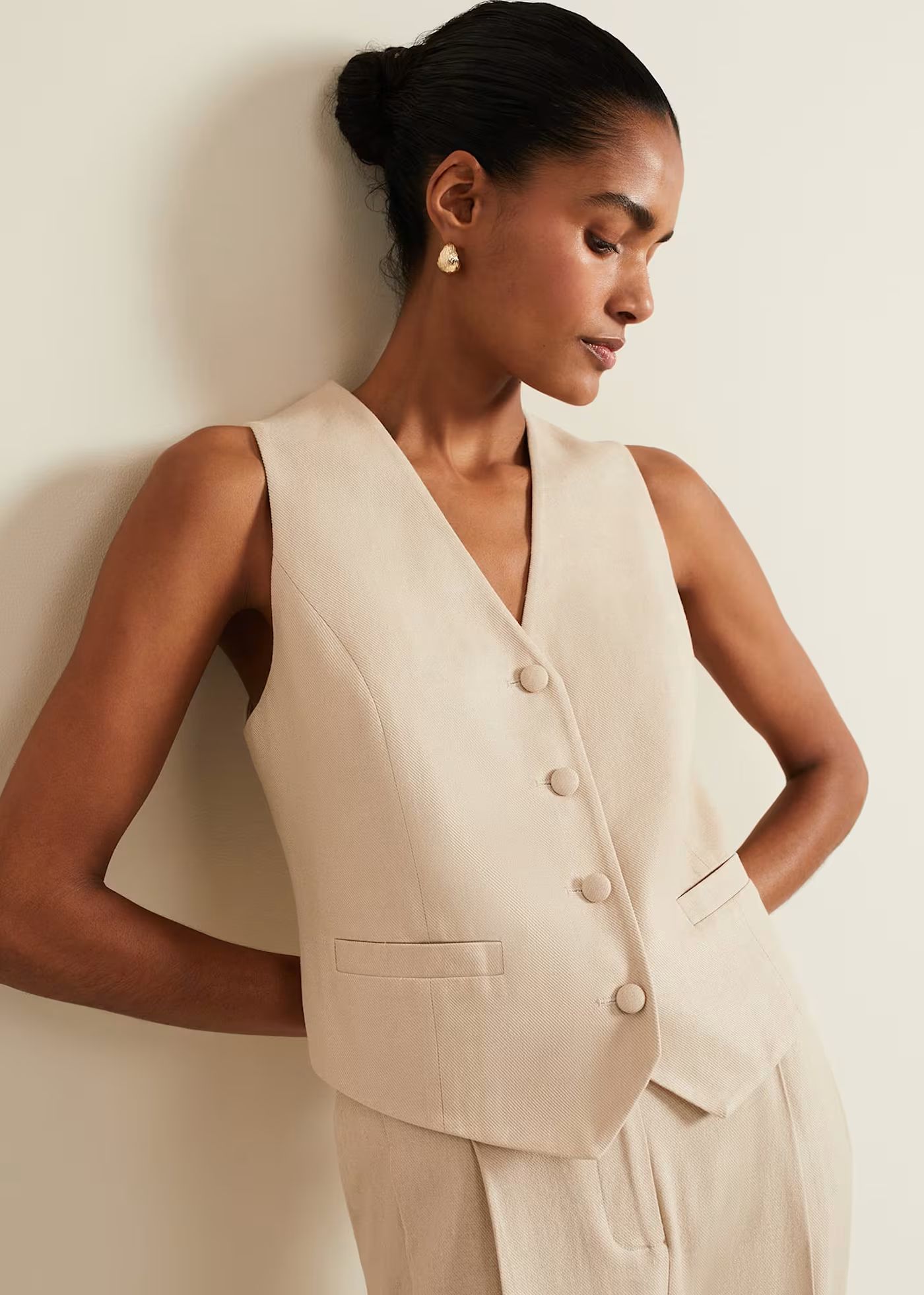 Addison Linen Waistcoat | Phase Eight (UK)