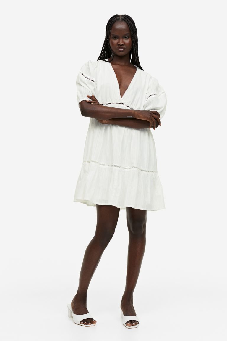 Voluminous Lace-detail Dress | H&M (US)