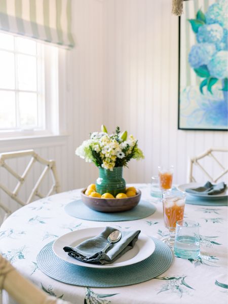 Pretty spring table setting using ML x PB Lily of the Valley tablecloth and goblets.

#springtablescape #makemineaspritzer

#LTKSeasonal #LTKhome