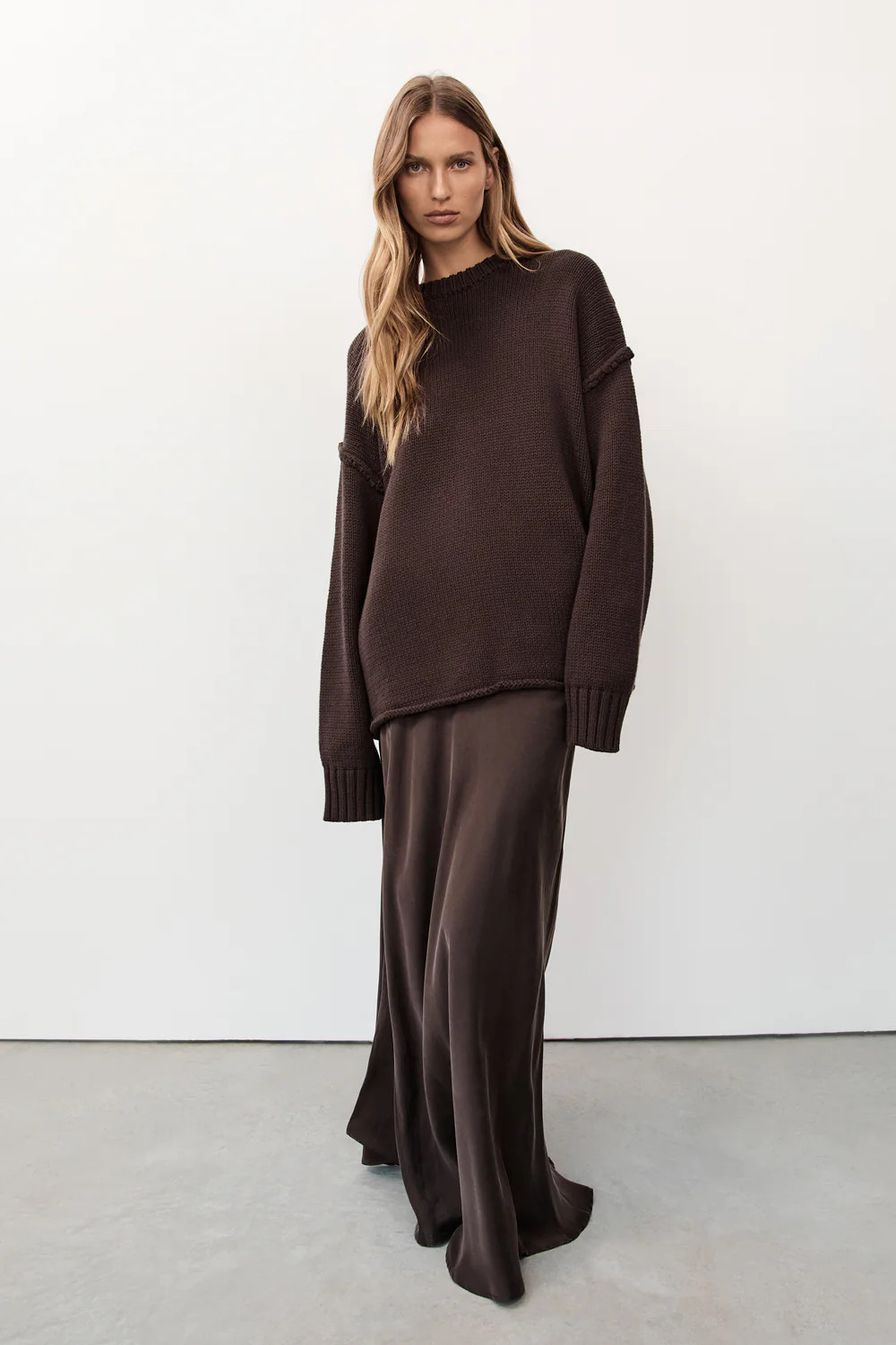 ROY CHOC LONGLINE KNIT JUMPER | DISSH