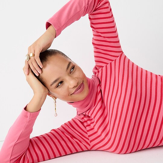 Perfect-fit turtleneck in stripe | J. Crew US