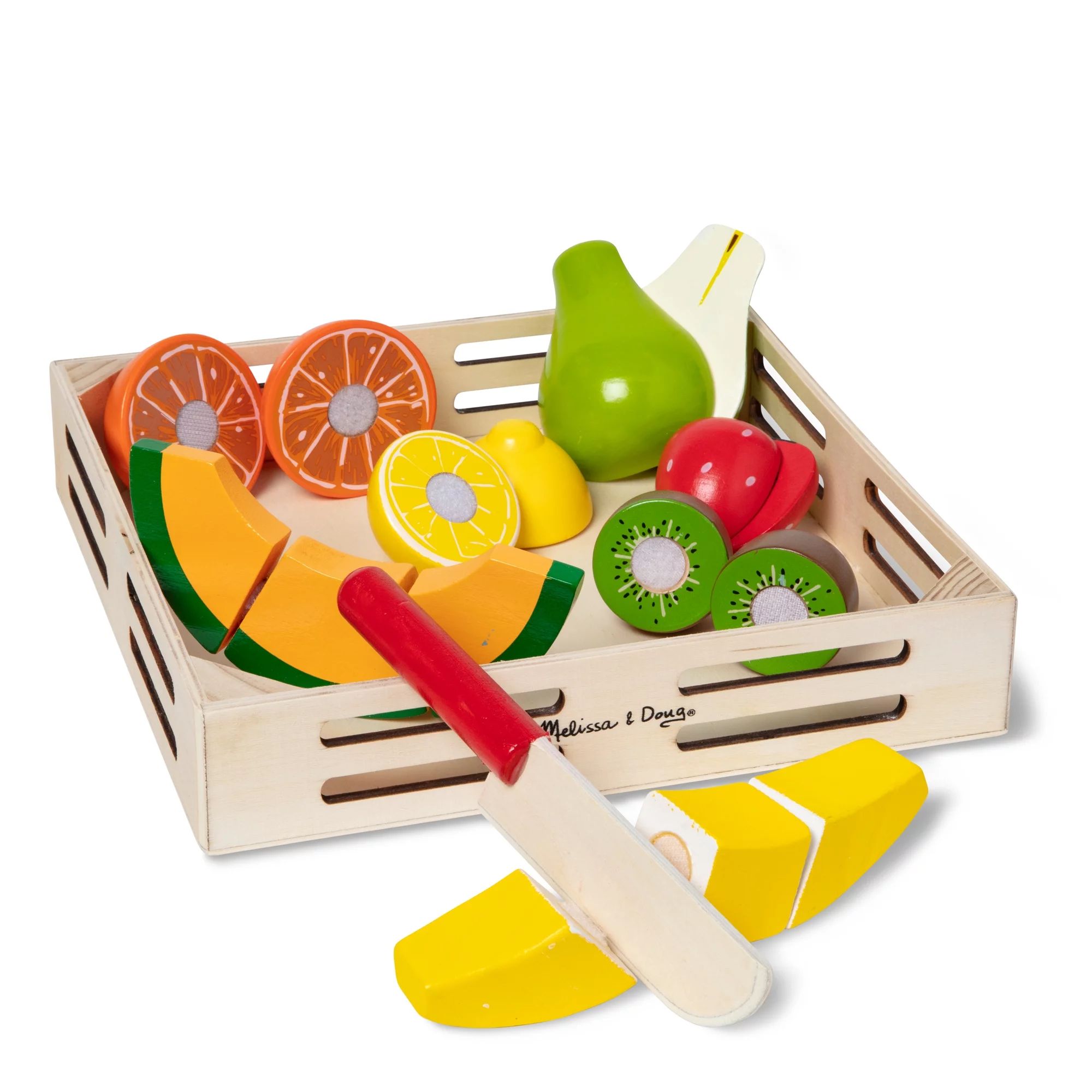 Melissa & Doug Cutting Fruit Set - Wooden Play Food Kitchen Accessory, Multi | Walmart (US)