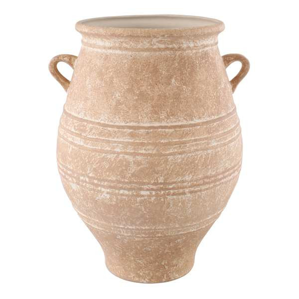 Neutral Ceramic Vase, 16.5", sold by At Home | At Home