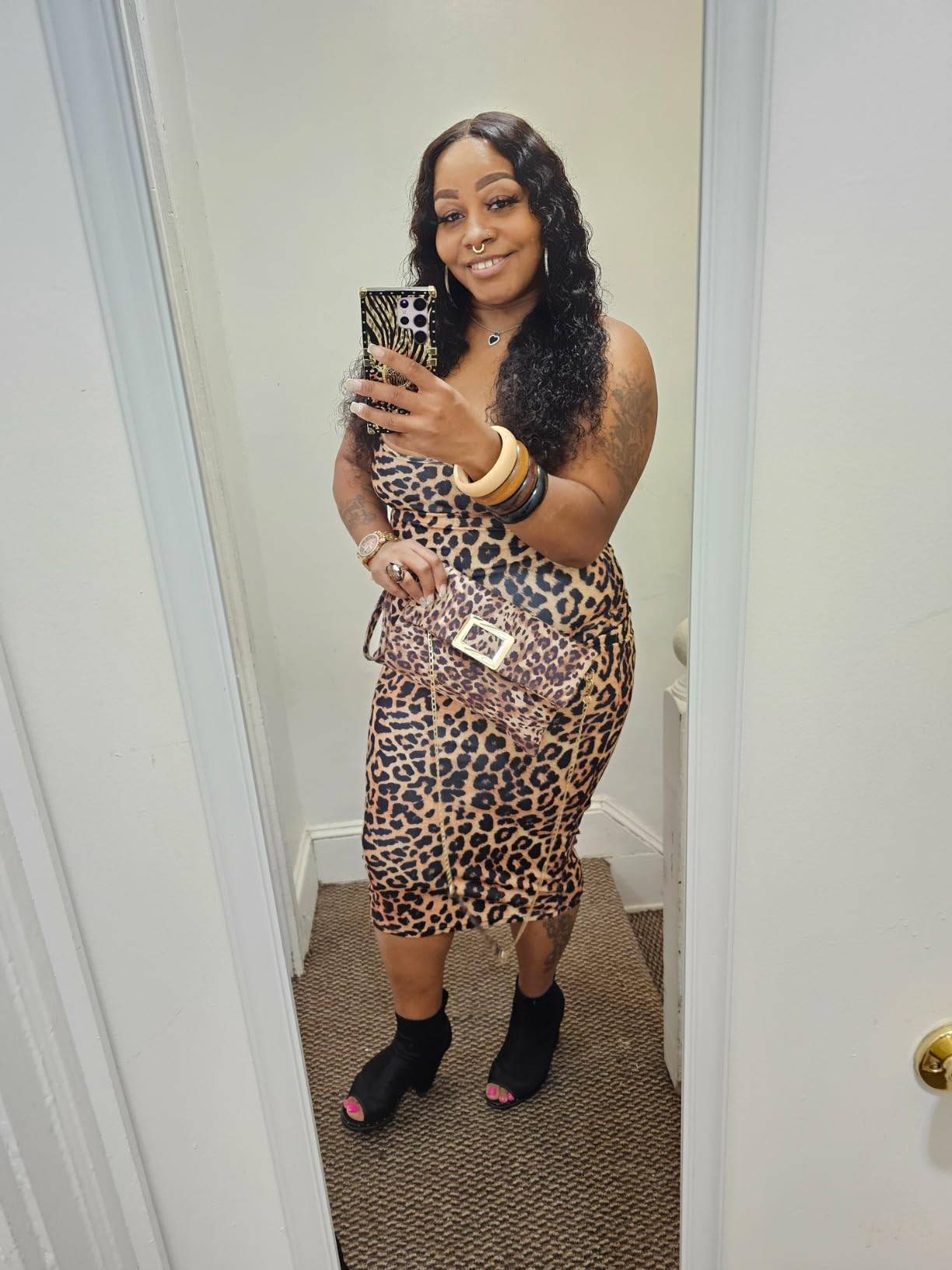 Rela Bota Women's Sexy Knitted Spaghetti Strap Sleevless Bodycon Midi Club Cocktail Dress | Amazon (US)