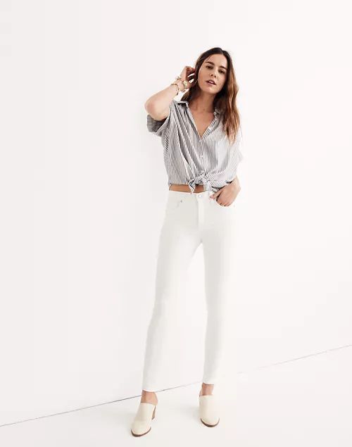 Taller 9" Mid-Rise Skinny Jeans in Pure White | Madewell